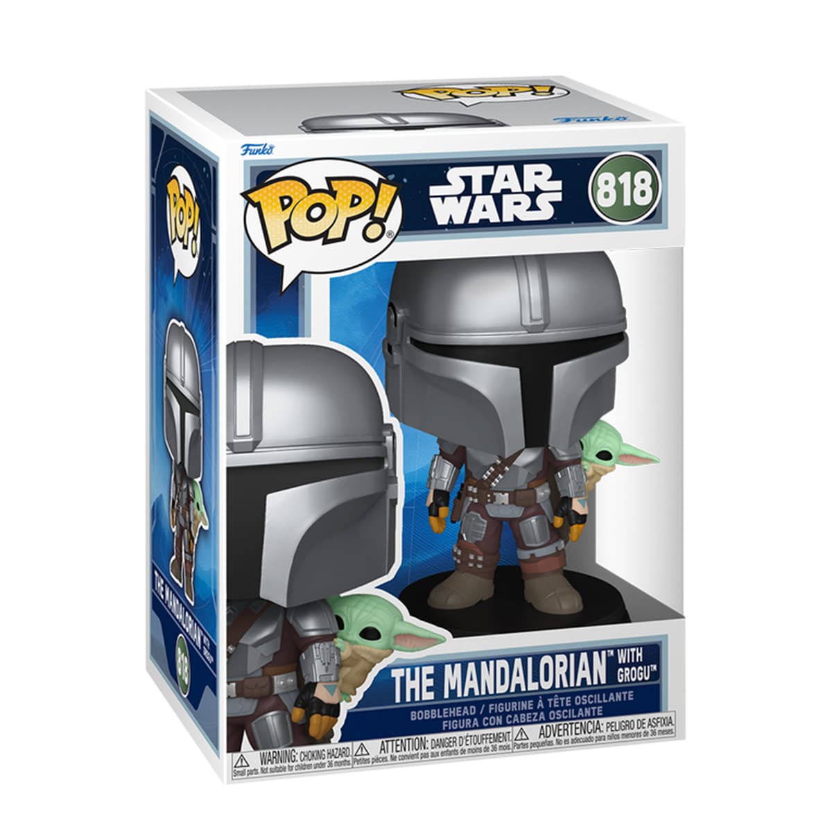 Фігурка FUNKO POP! cерії "Мандалорець" - МАНДАЛОРЕЦЬ З ҐРОҐУ НА СПИНІ №90443/Кідді Світ/