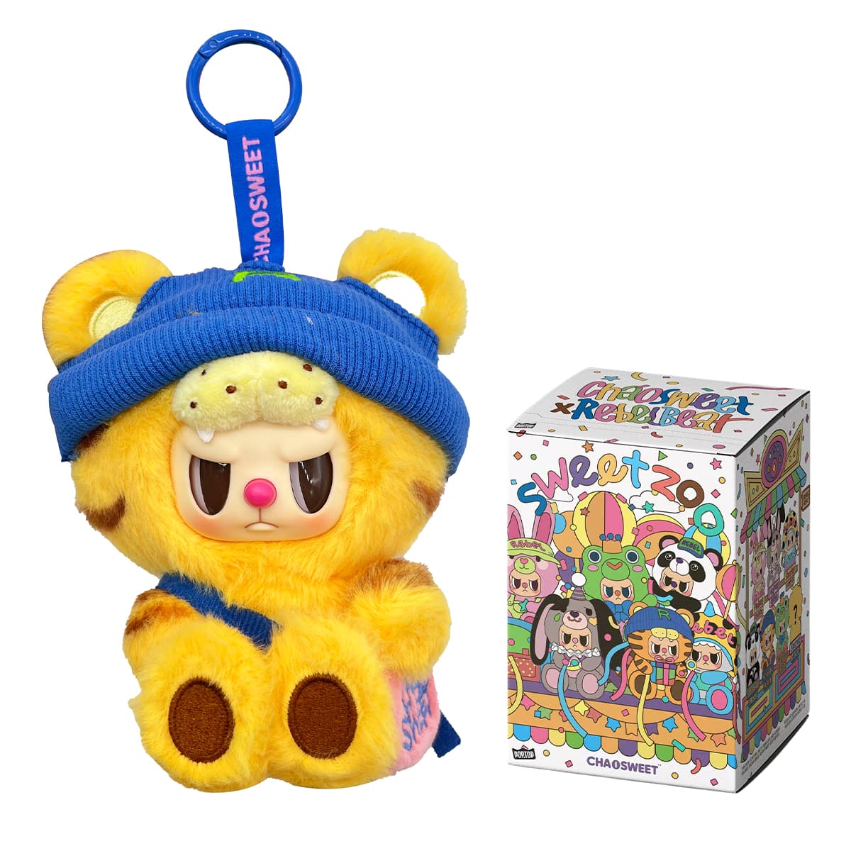 Коллекционная мягкая игр. "POP TOP Rebel Bear серии"Sweet Zoo" -ЗООМАЛЫШИ с кольцом/КиддиСвит/