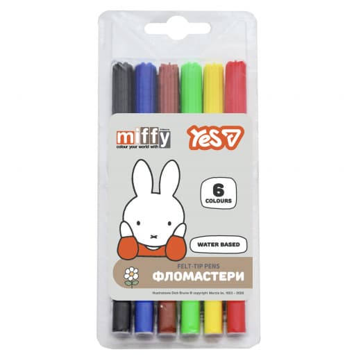 Фломастери "Yes" 6кольор. "Miffy" №650609(12)