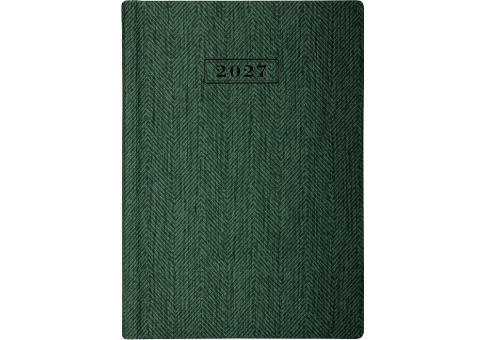 Ежедневник А5 Optima датированный 2027 Tweed зеленый O26126-04