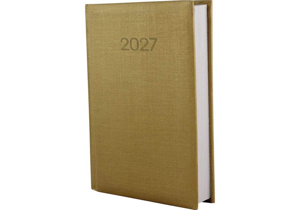 Ежедневник A5 Economix датированный 2027 Текстиль золото №E21634-15 (20)