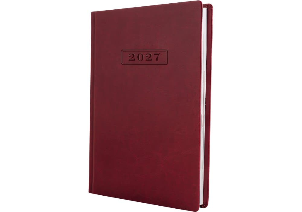 Ежедневник А5 Optima датированный 2027 Nebraska бордо O25233-18