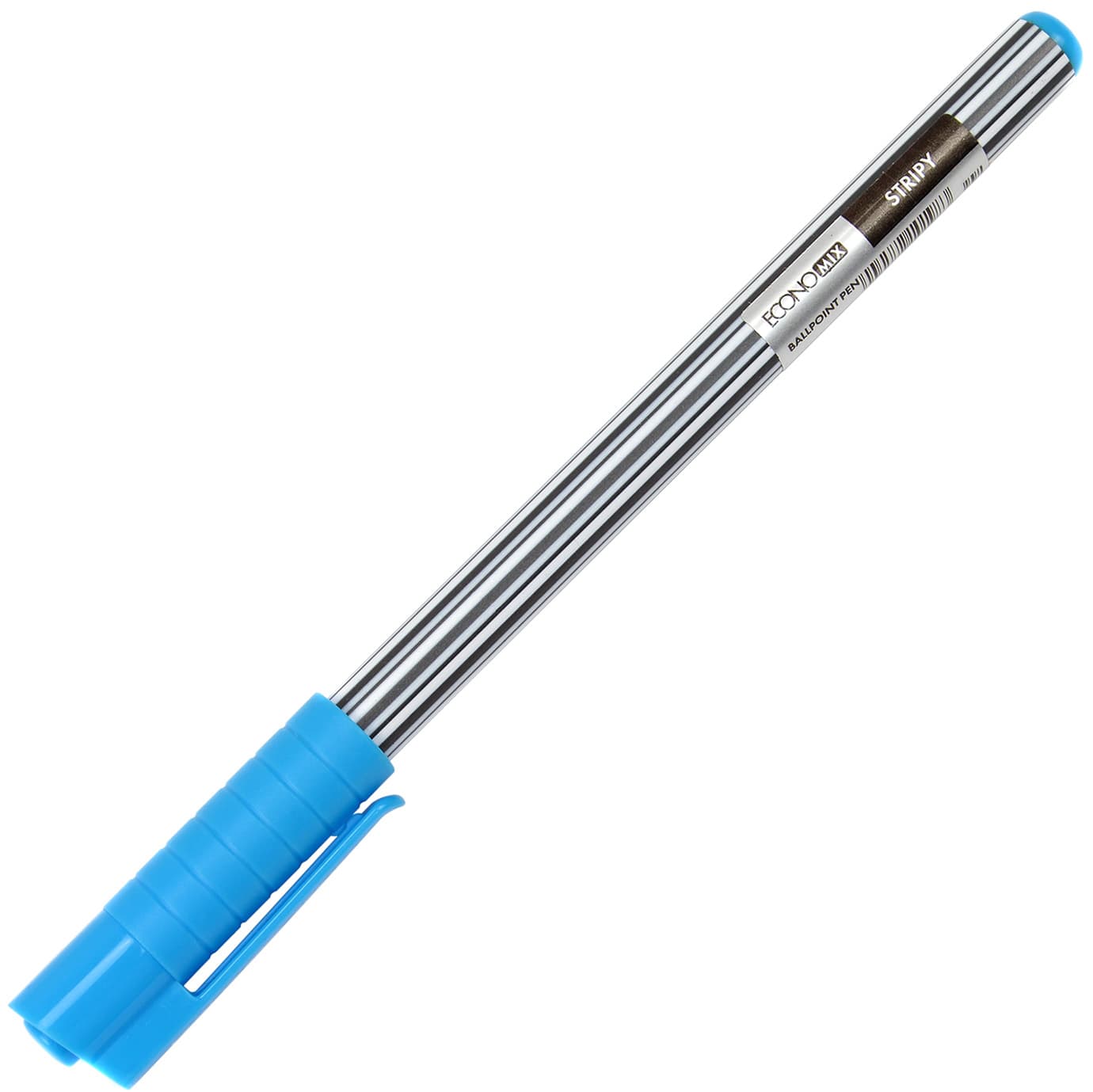 Ручка шариковая масляная Economix Stripy 0,7мм синяя E10198-02