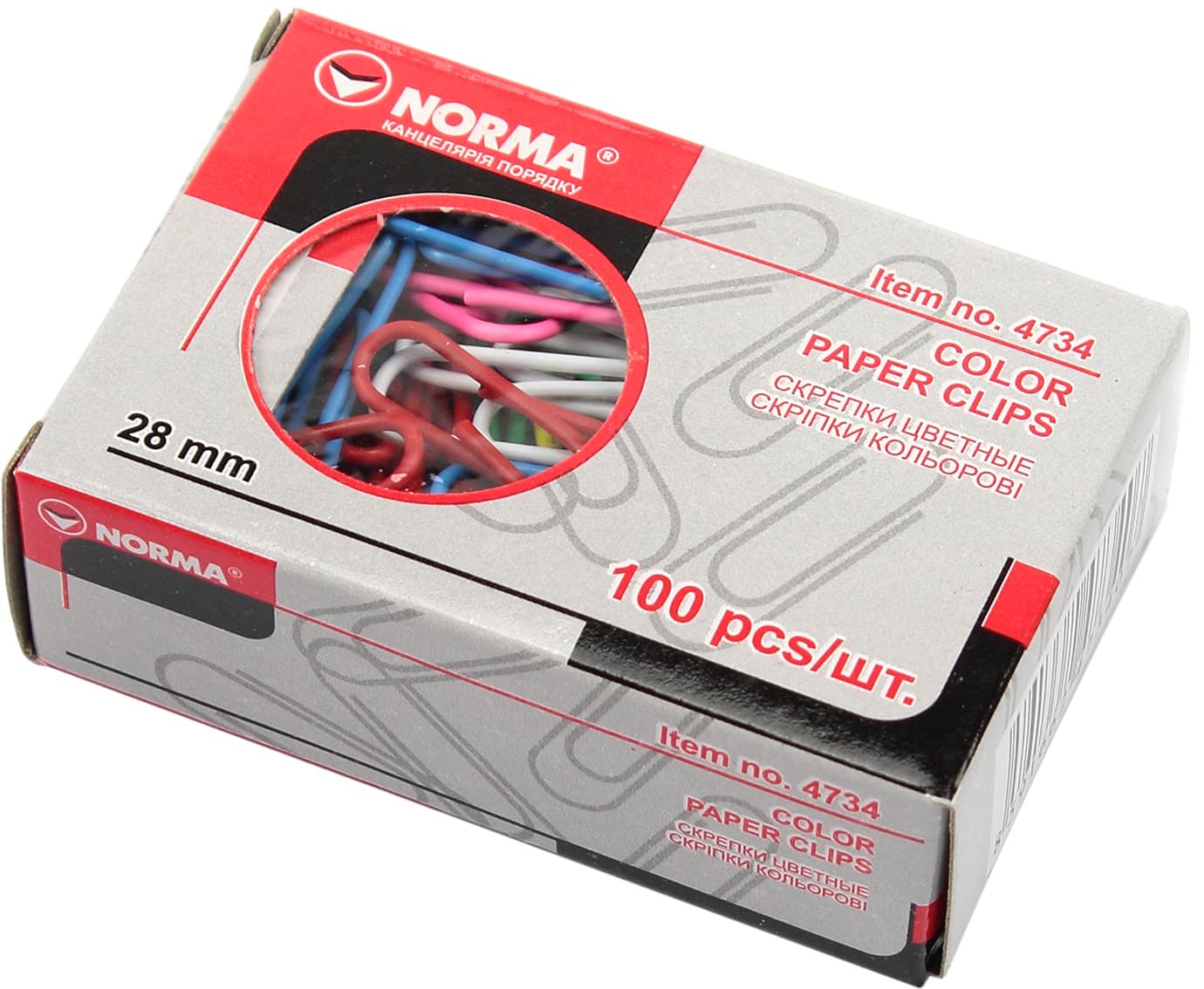 Скрепки Norma 28 мм 100 шт (10) 4734