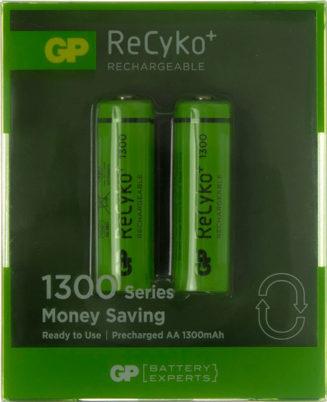 Акумулятори GP NіMH 130AAHCE-2GBE2 New desing (R-06,1300mAh)/блістер 2 штуки