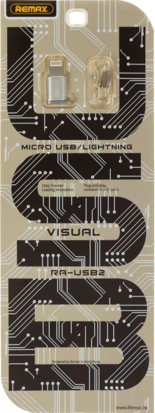 Адаптер перехідник microUSB > lightning Remax Visual №RA-4sb2