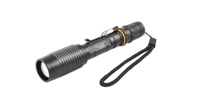 Ліхтар на акумуляторі металевий Police зарядний пристрій від мережі zoom BL-2804S-T6