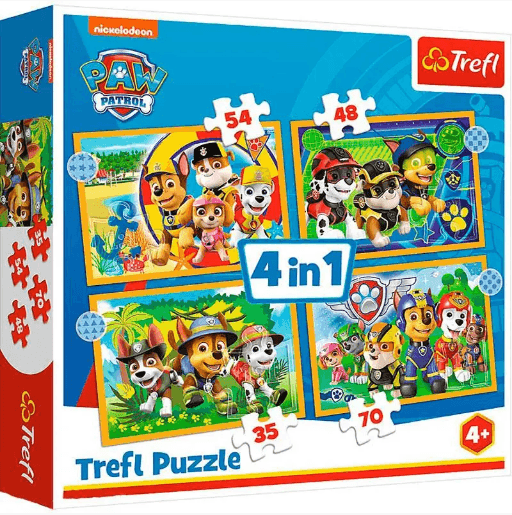 Пазли Trefl 4в1 Відпочинок. Nickelodeon Щенячий патруль