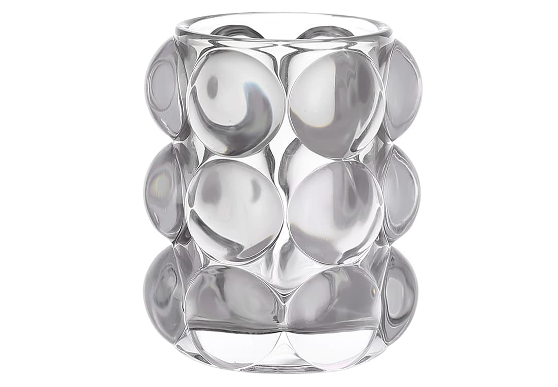 Підсвічник скло "Bauble" 10см сірий №591-388/Bonadi/(24)