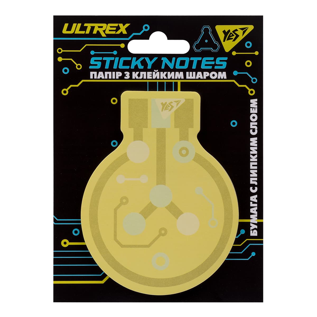 Блок/зам. липк. краєм фігурний 40арк. "Yes" Ultrex №170270(24)