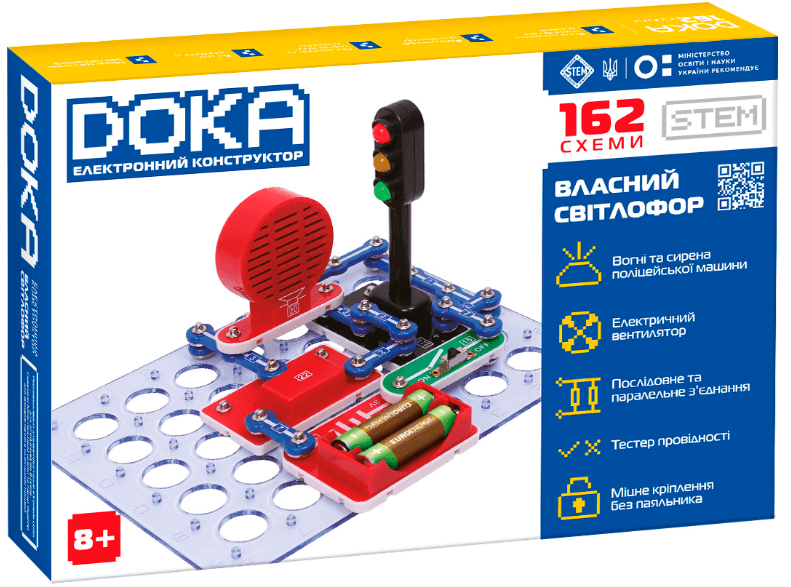 Конструктор электронный "Doka" 162 схемы №D70714/КиддиСвит/