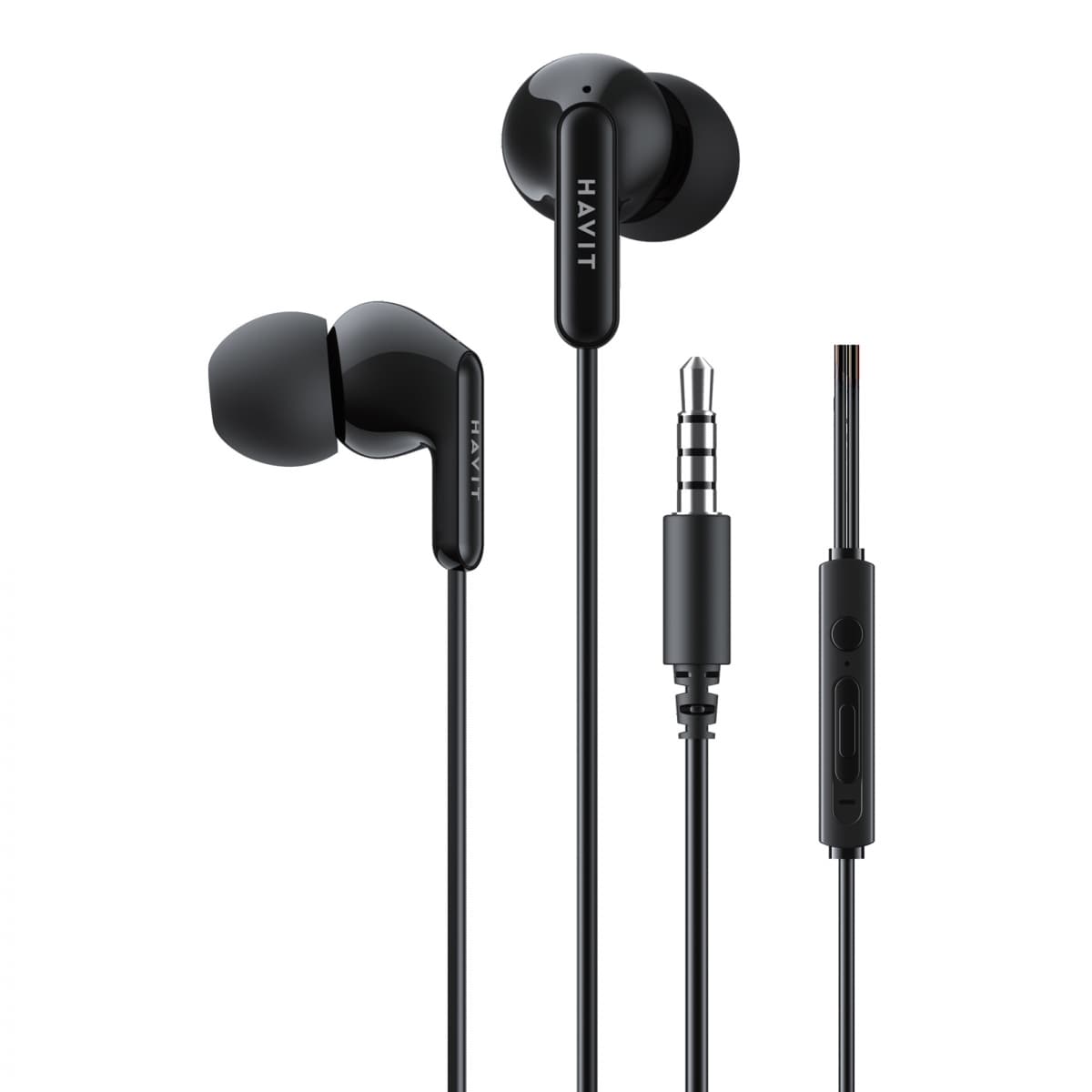 Наушники Havit HV-E335P black+микрофон