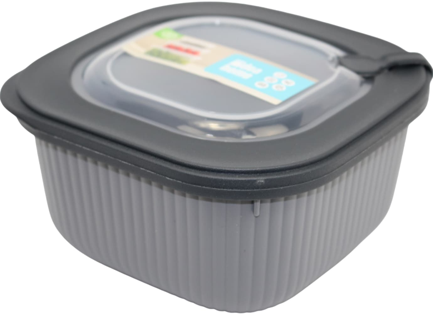 Контейнер для харч. прод. пласт. "Idea Home Line Box Gray" 1,1л квадр. №00682(24)