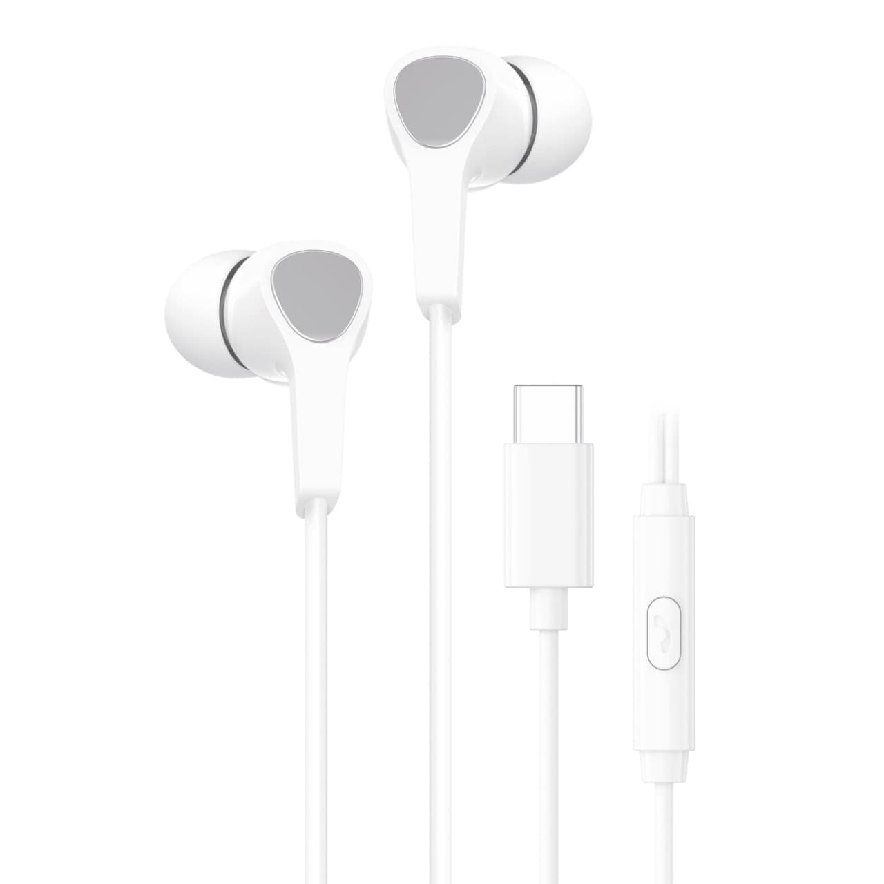 Навушники вакуумні Havit HV-E339C white+мікрофон