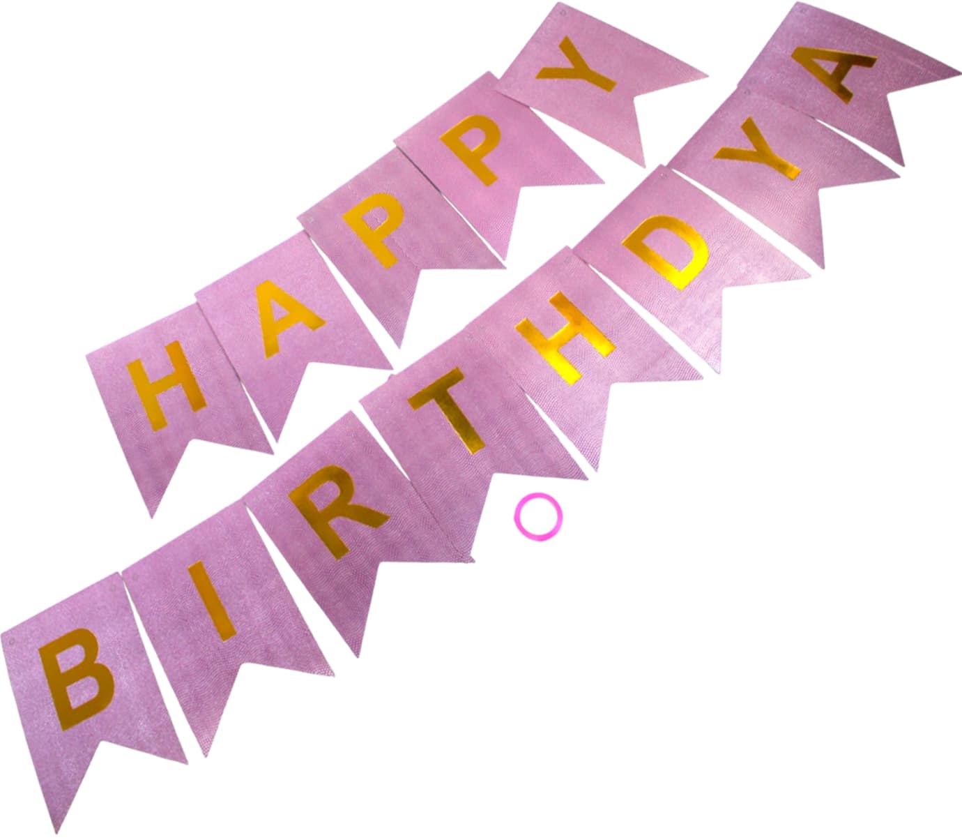 Гірлянда "Happy Birthday" стрази рожева