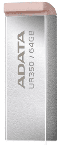 Флеш-память 64GB "Adata" UR 350 64Gb USB3.2 silver/beige №5495