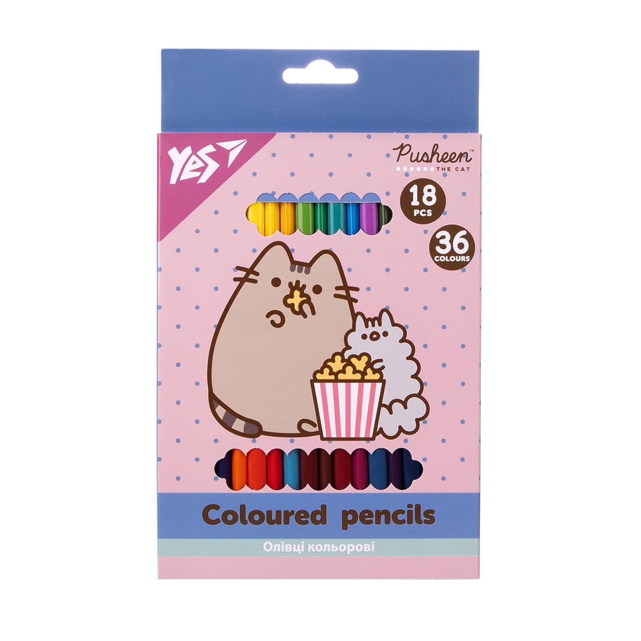 Карандаши цветн. 36 цветн./18шт "Yes" №290769 Pusheen(8)