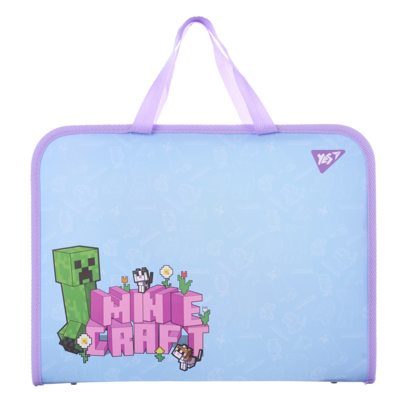 Папка-портфель "Yes" №492313 Minecraft.Spring на блеск. с ручками(12)(48)