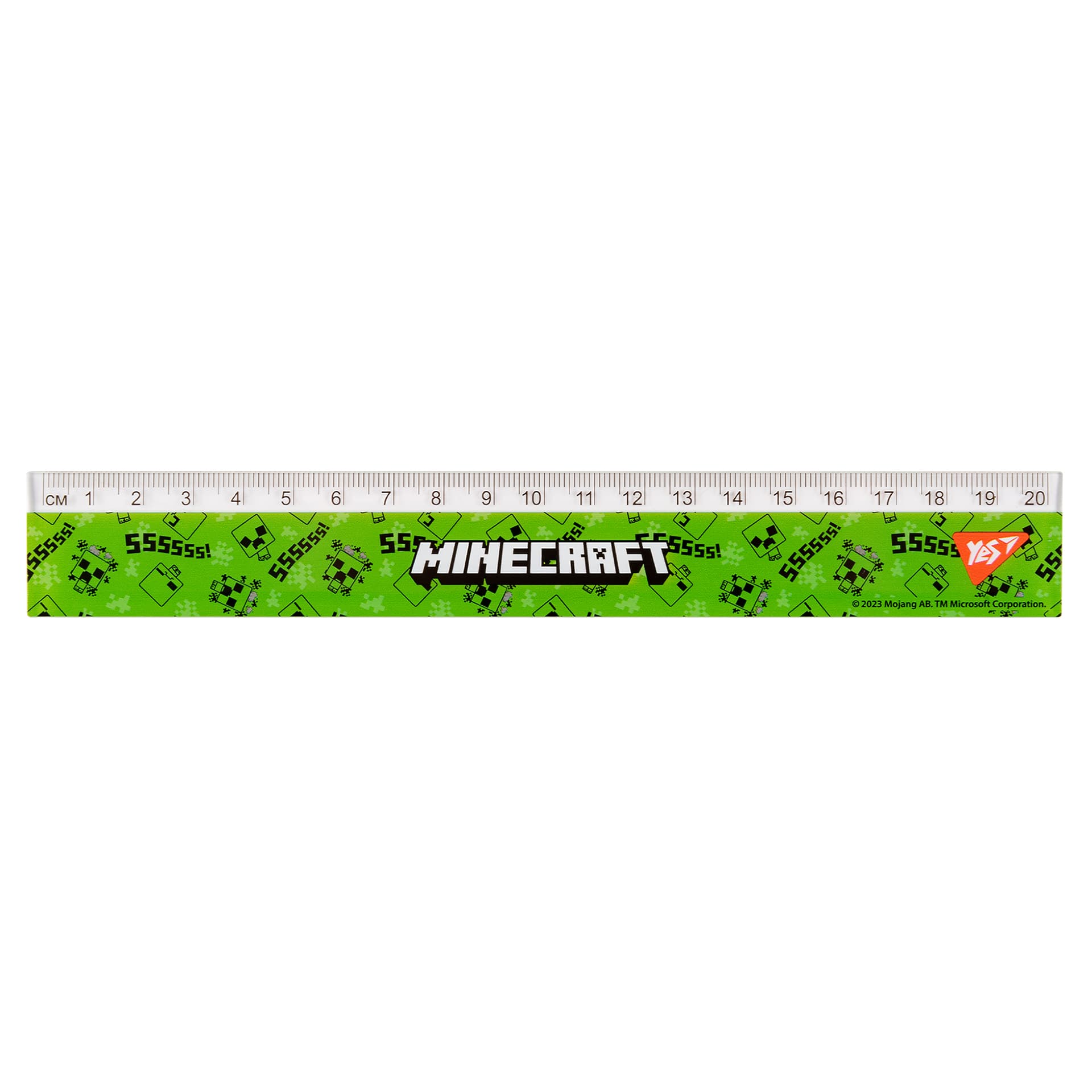 Линейка пласт. 20см "Yes" Minecraft №370666(20)(100)