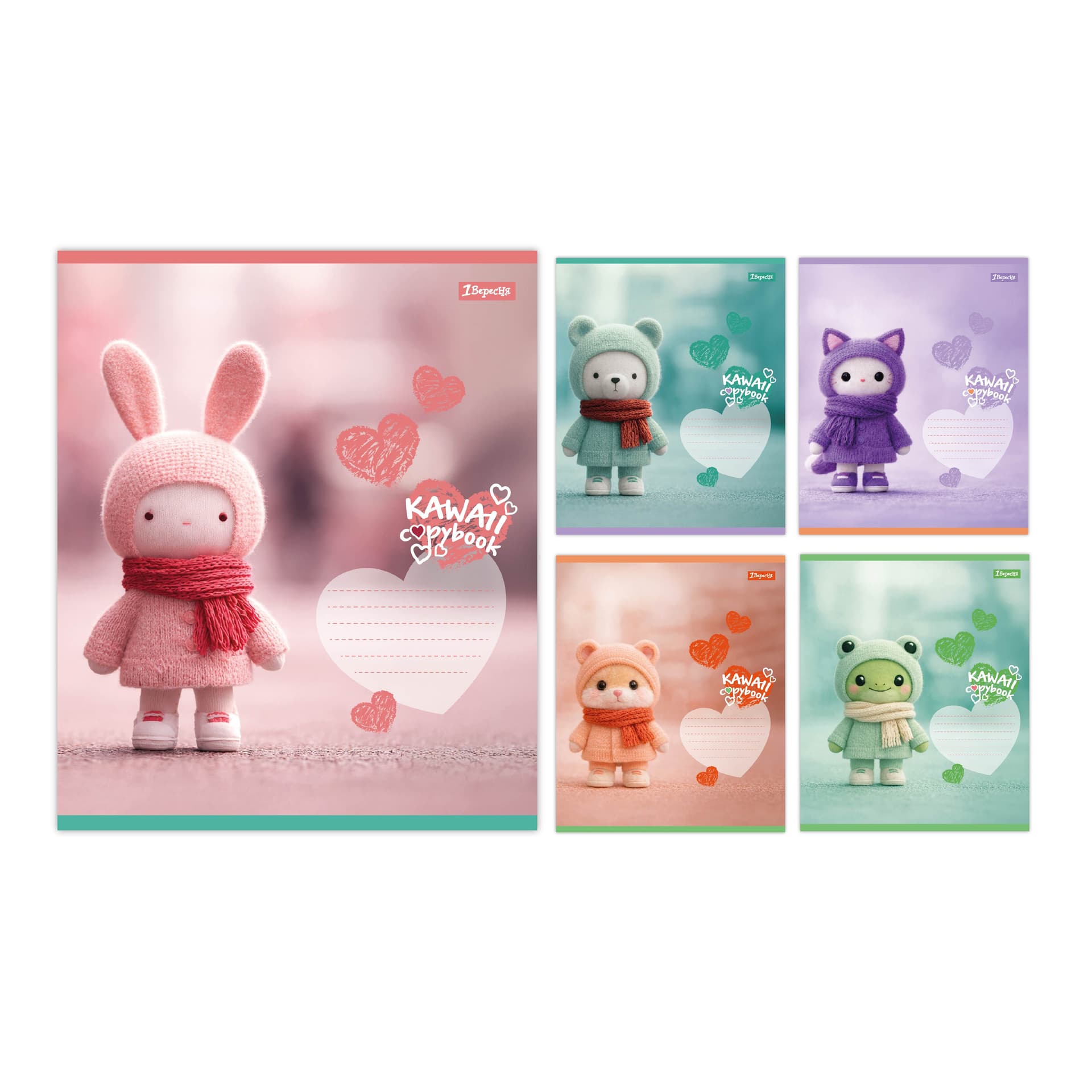 Зошит 12арк. кліт. 1В Kawaii notebook №768737(25)(500)