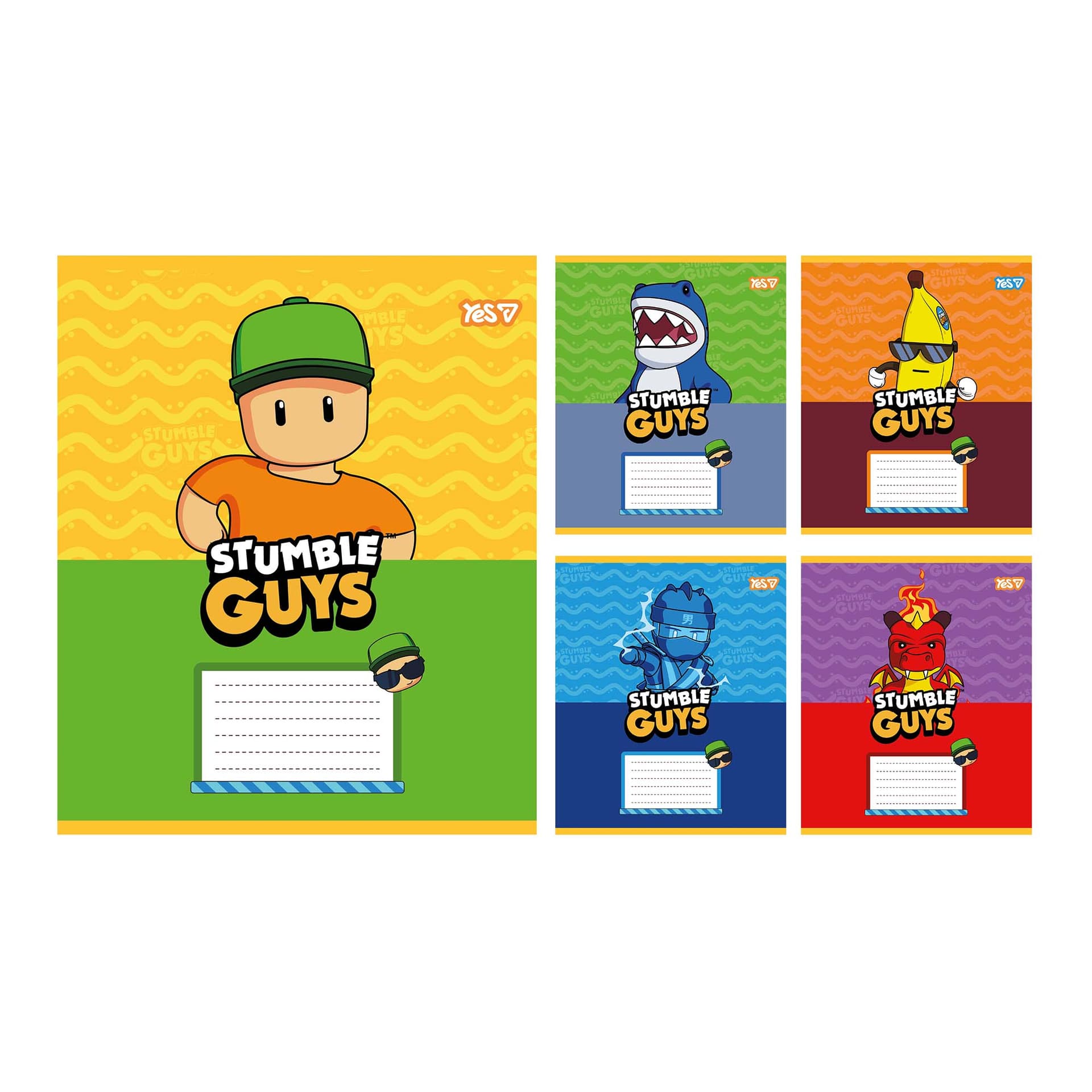 Зошит 12арк. кліт. YES Stumble Guys №768728(25)(500)